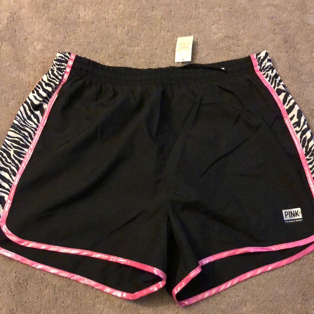 Victoria’s Secret PINK running shorts.